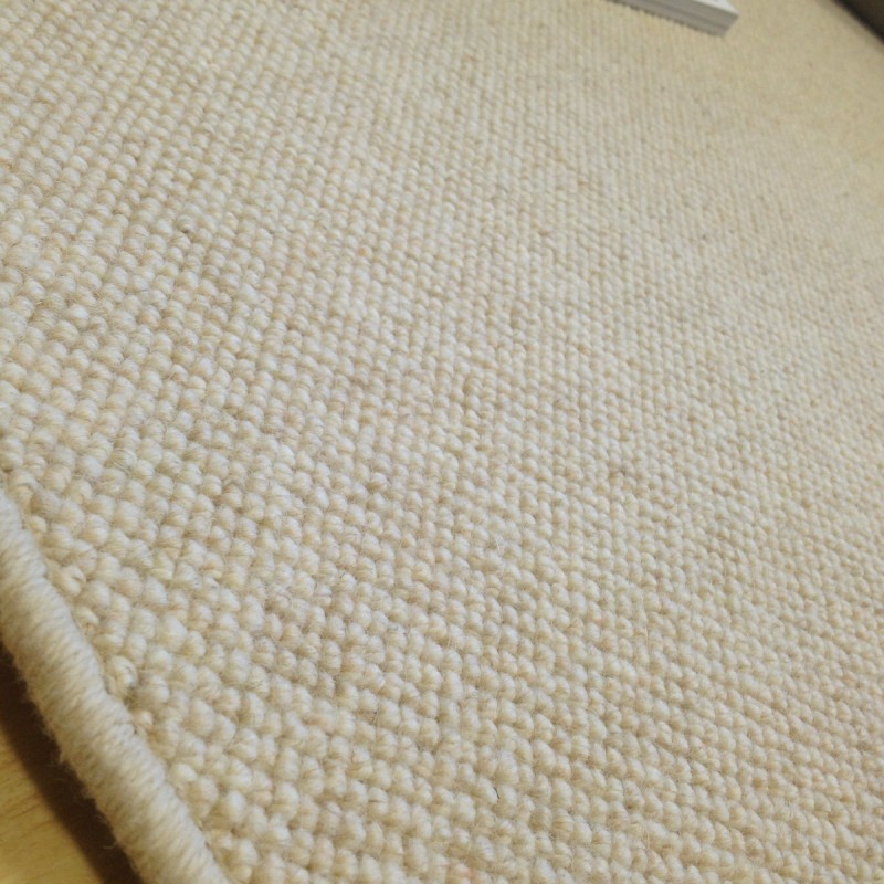 Tapis sur mesure Rond en laine Blond clair gamme Dubai