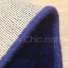 Tapis sur mesure en laine motif tartan tons bleus Tapis sur mesure en laine motif tartan tons bleus