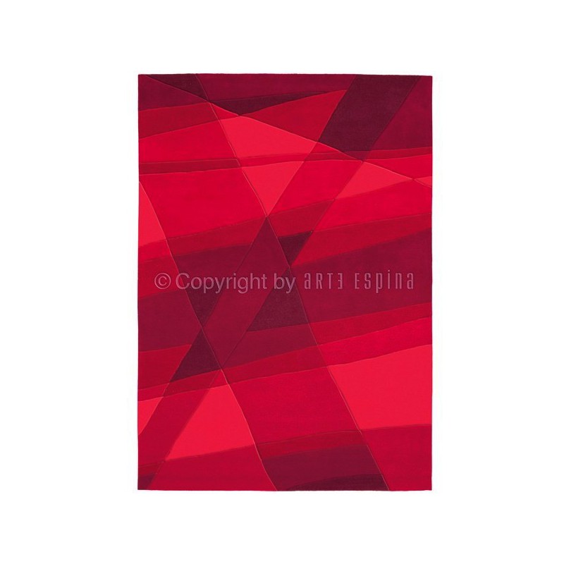 Tapis Rectangulaire Luminous Rouge par Arte Espina