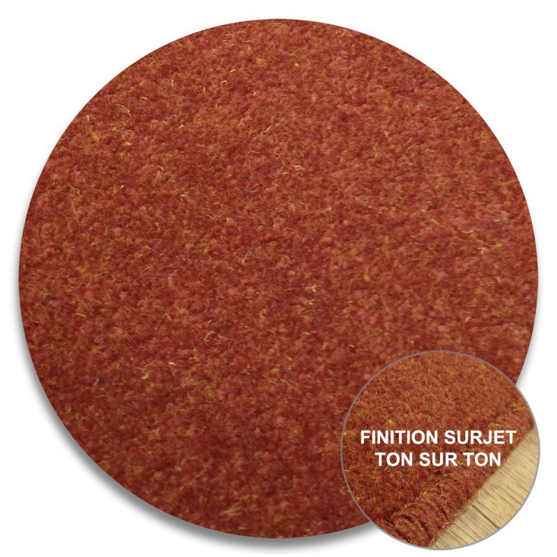 Tapis rond sur-mesure Rouge Orangé York Wilton Tapis Chic Collection