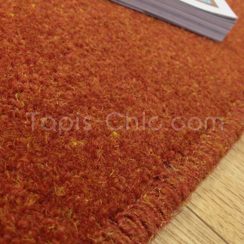 Tapis rond sur-mesure Rouge Orangé York Wilton Tapis Chic Collection