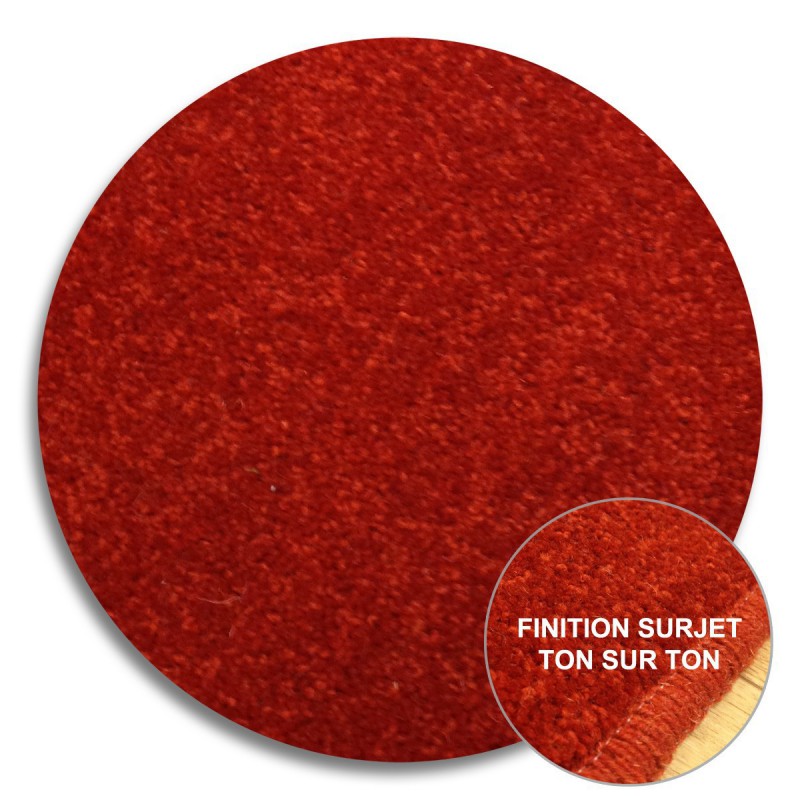 Tapis Rond sur-mesure Rouge Chiné York Wilton Tapis Chic Collection