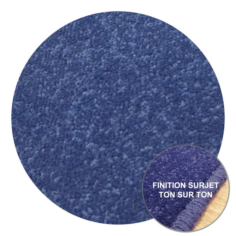 Tapis Rond sur-mesure Bleu York Wilton Tapis Chic Collection