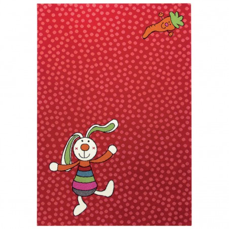 Tapis Enfant Rainbow Rabbit Rouge par Sigikid Tapis Enfant Rainbow Rabbit Rouge par Sigikid