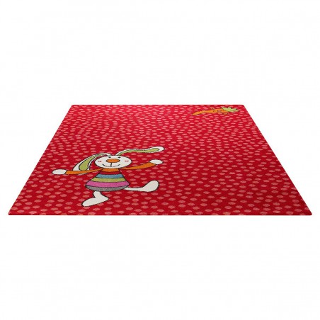 Tapis Enfant Rainbow Rabbit Rouge par Sigikid Tapis Enfant Rainbow Rabbit Rouge par Sigikid
