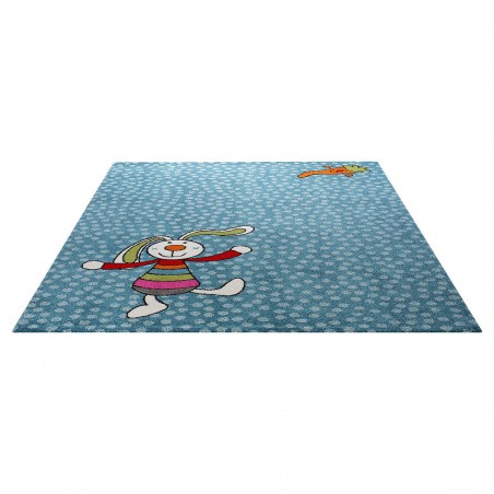 Tapis Enfant Rainbow Rabbit Bleu par Sigikid Tapis Enfant Rainbow Rabbit Bleu par Sigikid