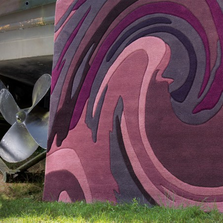 Tapis design Action Painting Violet par Arte Espina Tapis design Action Painting Violet par Arte Espina