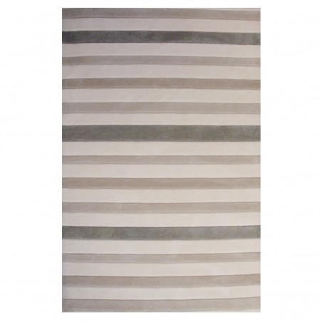 Tapis rayé beige et ivoire par Tapis Chic Collection Tapis rayé beige et ivoire par Tapis Chic Collection