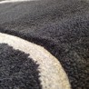 Tapis design vague avec du relief gris foncé et fines vagues en gris clair Tapis design vague avec du relief gris foncé et fines vagues en gris clair