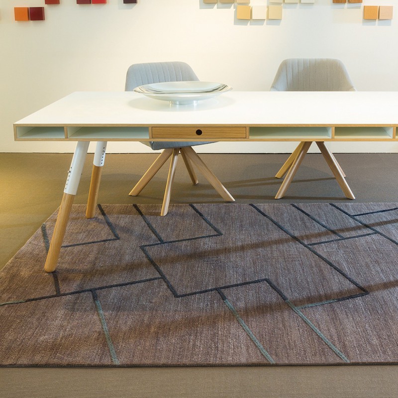 Tapis Design Marron Taupé Sensor par Arte Espina