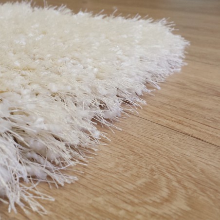 tapis shaggy blanc écru sur mesure par tapis chic collection