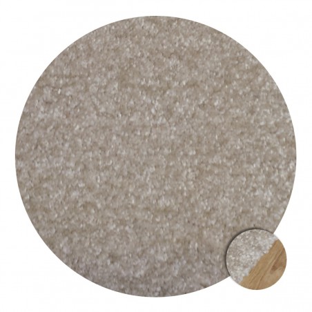 Tapis rond sur-mesure écru par Tapis Chic Collection