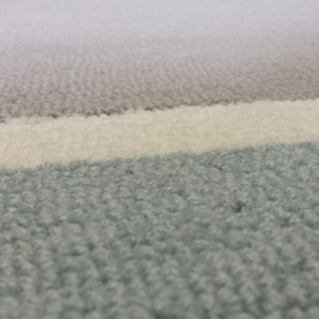 Tapis Esprit Home en acrylique bleu, taupe et sable Tapis Esprit Home en acrylique bleu, taupe et sable