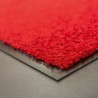 Paillasson rouge uni lavable en machine par Tapis Chic Collection