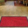 Paillasson rouge uni lavable en machine par Tapis Chic Collection