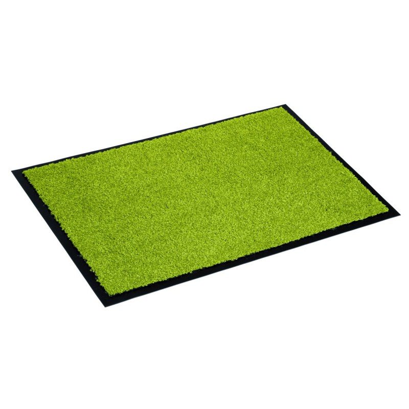 Paillasson vert uni lavable en machine par Tapis Chic Collection