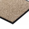 Paillasson marron clair uni lavable en machine par Tapis Chic Collection