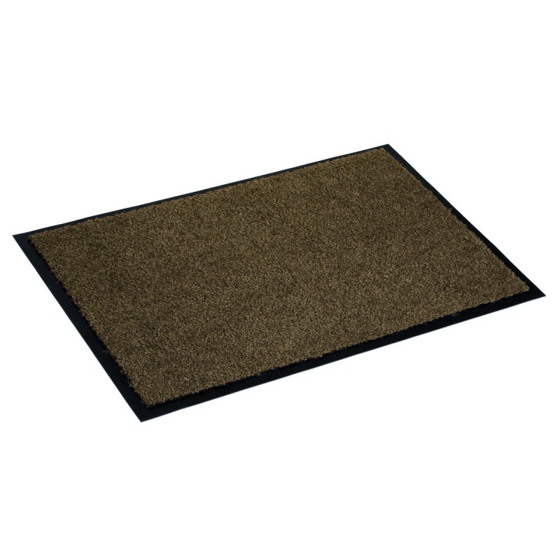 Paillasson Marron Chocolat Uni Lavable en Machine - TAPIS CHIC COLLECTION