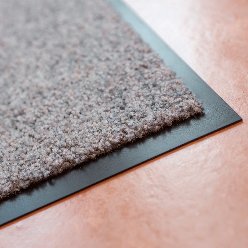 Paillasson gris uni lavable en machine par Tapis Chic Collection