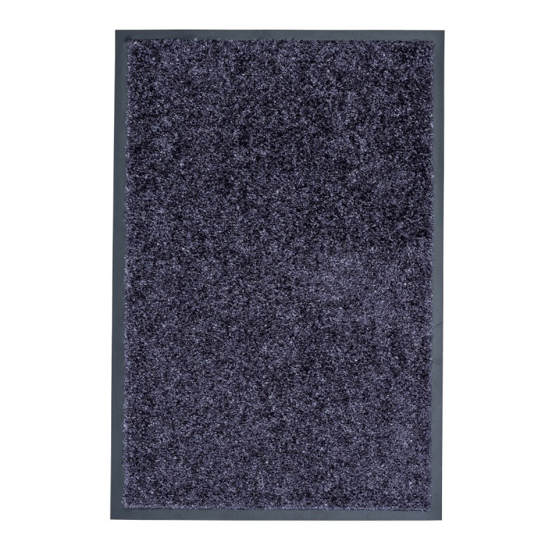 Paillasson gris uni lavable en machine par Tapis Chic Collection