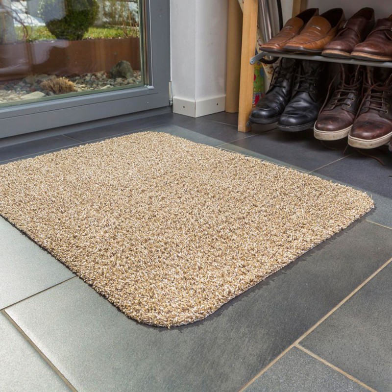 Paillasson marron en coton par Tapis Chic Collection