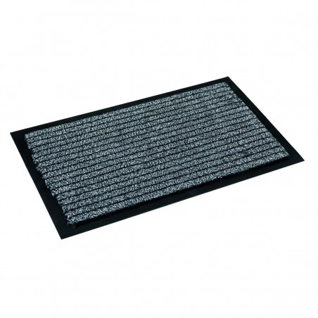 Paillasson gris à lignes fines par Tapis Chic Collection