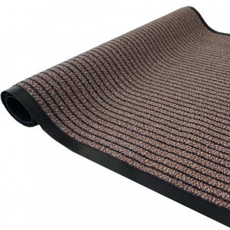 Paillasson marron à lignes fines par Tapis Chic Collection Paillasson marron à lignes fines par Tapis Chic Collection