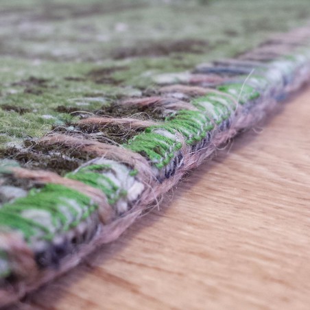 Tapis Patchwork Kilim Up-Cycle Vert par Angelo Tapis Patchwork Kilim Up-Cycle Vert par Angelo
