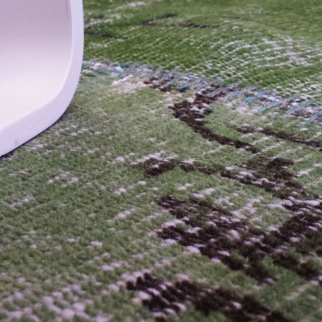 Tapis Patchwork Kilim Up-Cycle Vert par Angelo Tapis Patchwork Kilim Up-Cycle Vert par Angelo