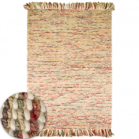 Tapis en laine Maya terracotta et vert par Flair Rugs Tapis en laine Maya terracotta et vert par Flair Rugs