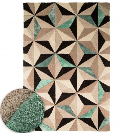 Tapis de salon Scorpio beige et turquoise par Flair Rugs Tapis de salon Scorpio beige et turquoise par Flair Rugs