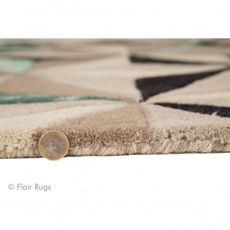 Tapis de salon Scorpio beige et turquoise par Flair Rugs Tapis de salon Scorpio beige et turquoise par Flair Rugs