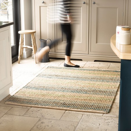Tapis en jute Natural Living beige et bleu par Flair Rugs Tapis en jute Natural Living beige et bleu par Flair Rugs
