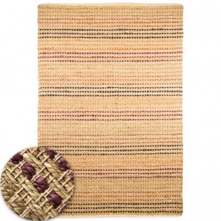 Tapis en jute Natural Living beige et pourpre par Flair Rugs Tapis en jute Natural Living beige et pourpre par Flair Rugs