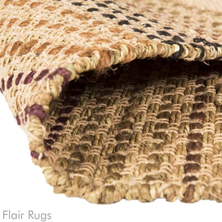 Tapis en jute Natural Living beige et pourpre par Flair Rugs Tapis en jute Natural Living beige et pourpre par Flair Rugs