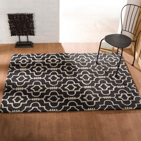 Tapis en laine gris anthracite Morroco par Flair Rugs Tapis en laine gris anthracite Morroco par Flair Rugs