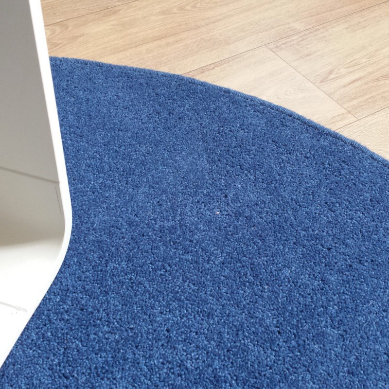 Tapis Rond sur-mesure Bleu York Wilton Tapis Chic Collection