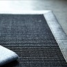Tapis sur-mesure en sisal gansé anthracite Tapis sur-mesure en sisal gansé anthracite