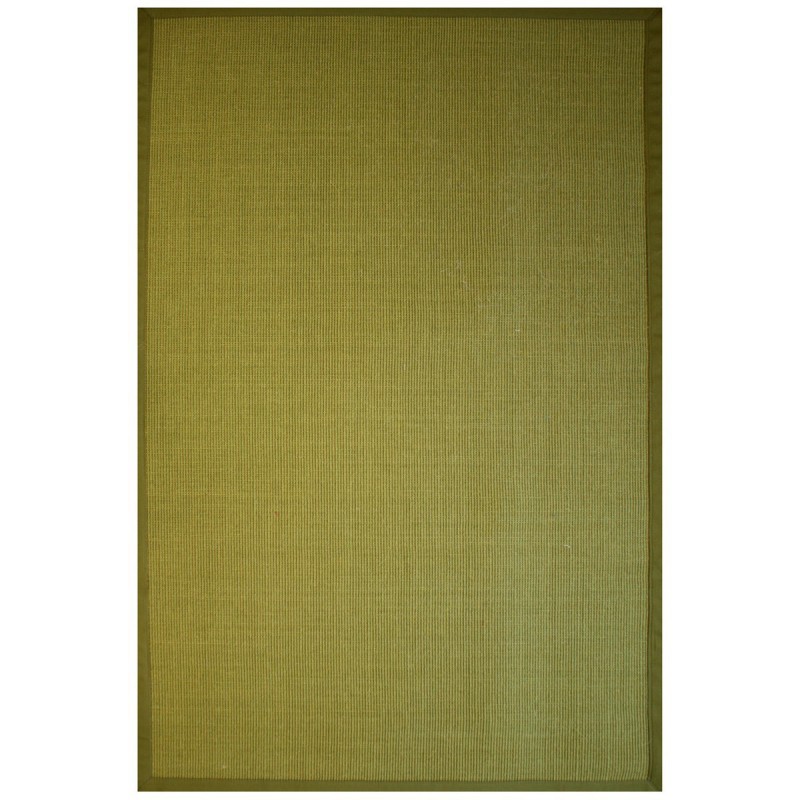Tapis sur-mesure en sisal gansé vert