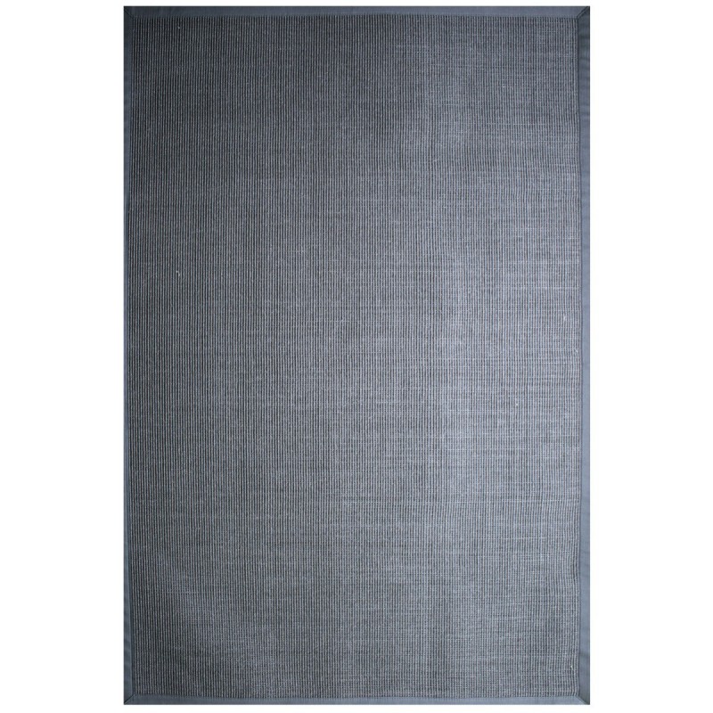 Tapis sur-mesure en sisal gansé gris