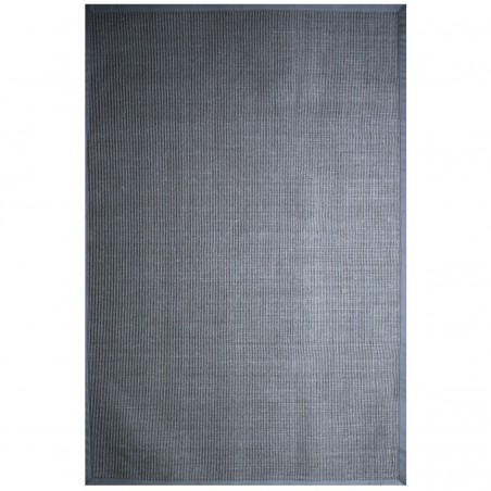 Tapis sur-mesure en sisal gansé gris