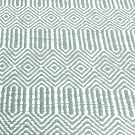 Tapis graphique tissé bleu vert céladon par Joseph Lebon Tapis graphique tissé bleu vert céladon par Joseph Lebon