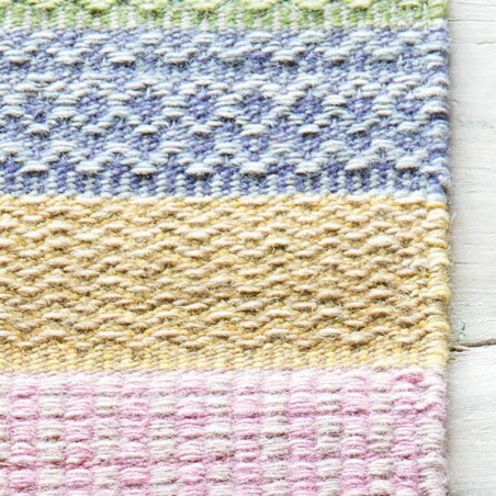 Tapis en laine tissé à la main rayures multicolores par Ligne Pure Tapis en laine tissé à la main rayures multicolores par Ligne Pure