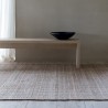 Tapis beige Ligne Pure fait en jute et en coton à la main Tapis beige Ligne Pure fait en jute et en coton à la main