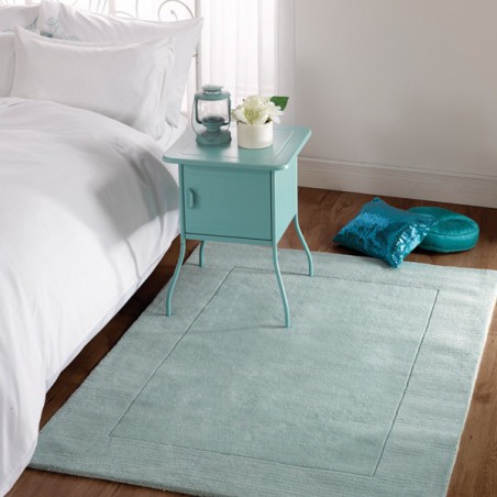 Tapis rectangulaire bleu canard uni 100% Laine Sienna bleu canard par Flair Rugs Tapis rectangulaire bleu canard uni 100% Laine Sienna bleu canard par Flair Rugs