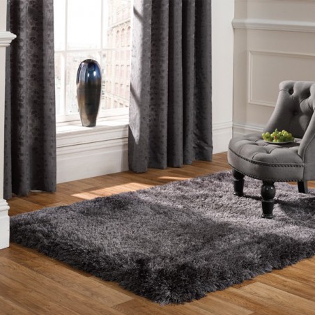 Tapis rectangulaire gris shaggy épais Pearl gris par Flair Rugs Tapis rectangulaire gris shaggy épais Pearl gris par Flair Rugs