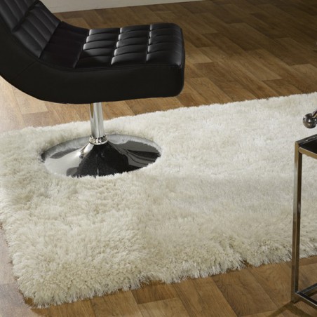 Tapis rectangulaire et rond blanc shaggy épais Pearl blanc par Flair Rugs Tapis rectangulaire et rond blanc shaggy épais Pearl blanc par Flair Rugs