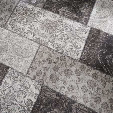 Tapis rectangulaire Patchwork Kilim tons gris Patchwork Chenille par Flair Rugs Tapis rectangulaire Patchwork Kilim tons gris Patchwork Chenille par Flair Rugs