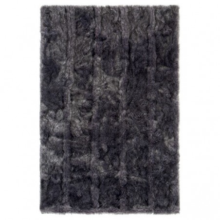 Tapis gris shaggy en fausse fourure par Ligne Pure Tapis gris shaggy en fausse fourure par Ligne Pure