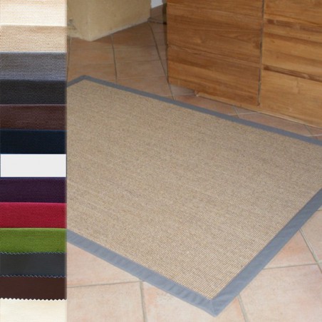 Tapis en sisal gansé personnalisable couleur naturel Mayatex Tapis en sisal gansé personnalisable couleur naturel Mayatex